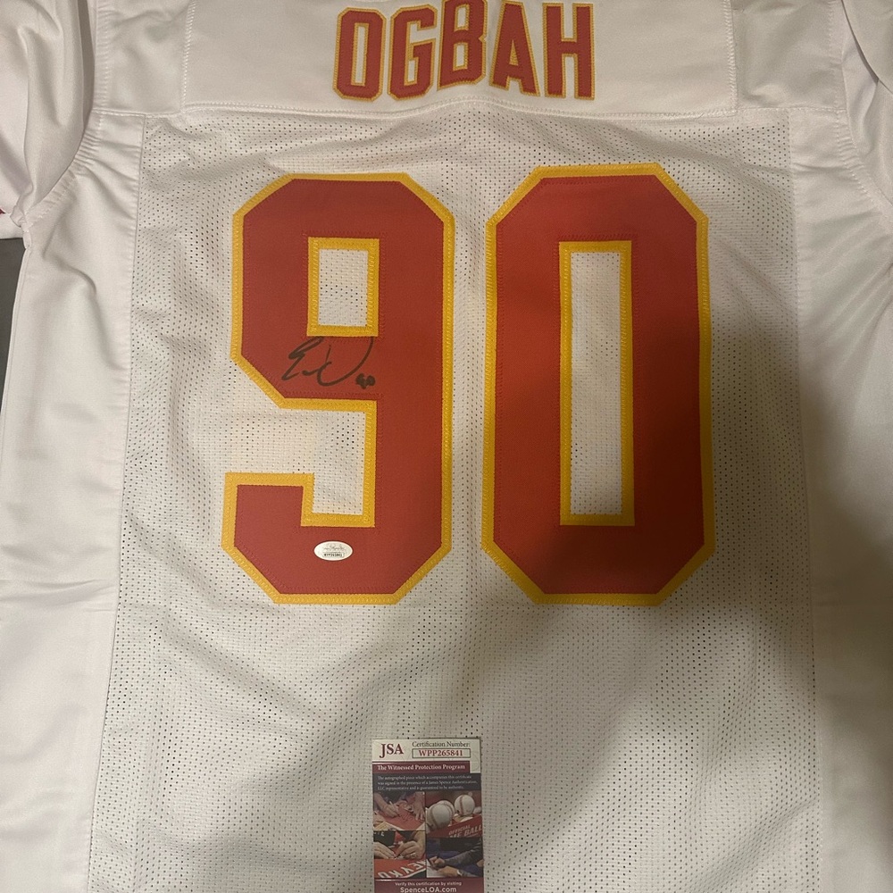 White and Red Autographed Jersey